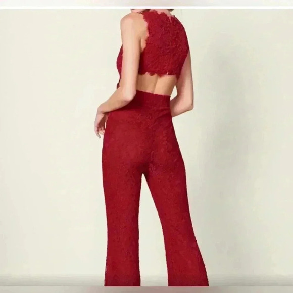 Open Back Lace Jumpsuit - Picture 2 of 16